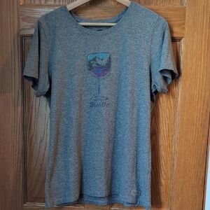 Life Is Good Gray Graphic T-Shirt Women's Medium